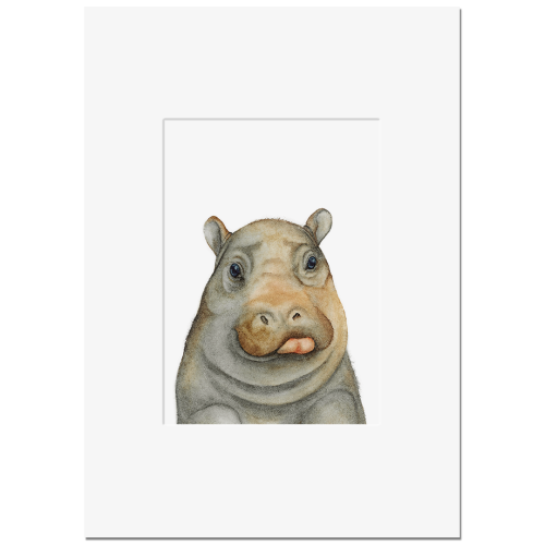 NILPFERD<br>Kunstdruck 21x30
