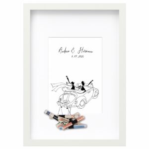 <strong>VW KÄFER CABRIO</strong> <br>Personalisiertes Wandbild zur Hochzeit