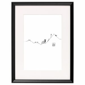<strong>CELLO AM DACH</strong> <br>Fine Art Print der Original Tuschezeichnung