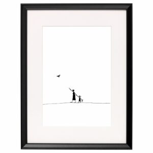 <strong>ES FLIEGT</strong> <br>Fine Art Print der Original Tuschezeichnung