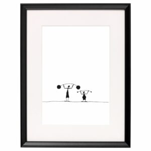 <strong>GEWICHTHEBER</strong> <br>Fine Art Print der Original Tuschezeichnung