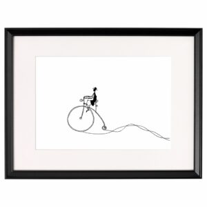 <strong>MANN AM HOCHRAD</strong> <br>Fine Art Print der Original Tuschezeichnung