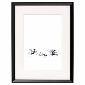 <strong>Parkbekanntschaft</strong> <br>Original Tusche Zeichnung