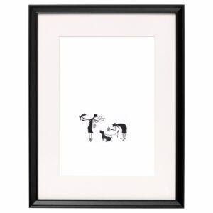 <strong>Annäherungsversuche</strong> <br>Original Tusche Zeichnung
