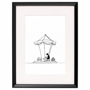 <strong>KARUSELL</strong> <br>Fine Art Print der Original Tuschezeichnung