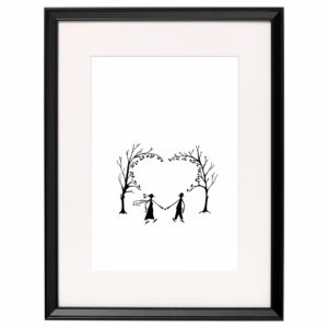 <strong>LIEBESPAAR</strong> <br>Fine Art Print der Original Tuschezeichnung