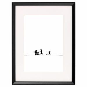 <strong>MUTTER UND TOCHTER</strong> <br>Fine Art Print der Original Tuschezeichnung