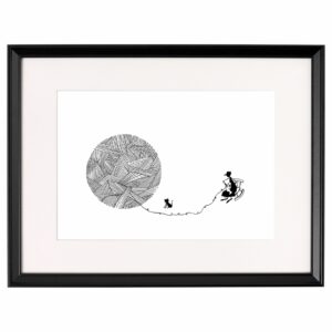 <strong>GROSSMUTTER</strong> <br>Fine Art Print der Original Tuschezeichnung