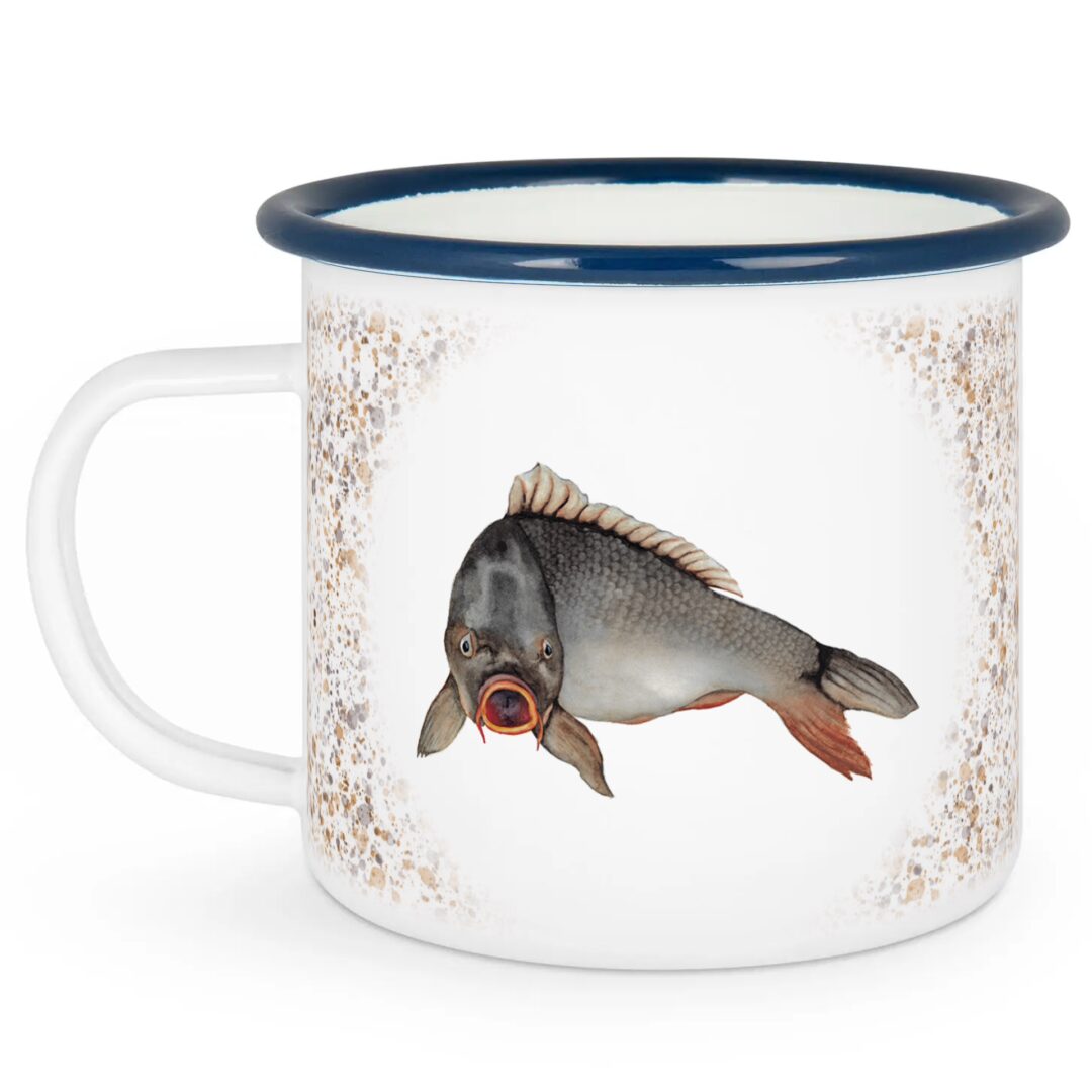 emaille-tasse-karpfen-links