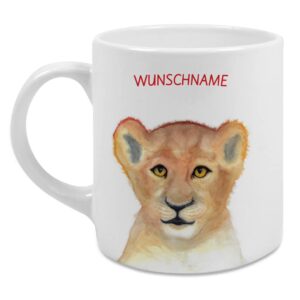 <strong>LÖWE TASSE</strong> <br>Personalisierbare Tasse zum Liebhaben